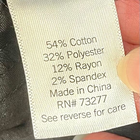 Croft and Barrow Effortless Stretch Black Pants Trousers Short 14P - Picture 7 of 9